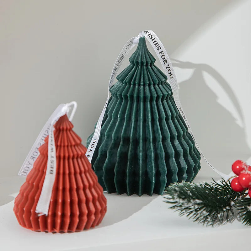 AIKUN Christmas Home Decoration Luxury Gift Box Candle Christmas Tree Shaped Scented Soy Wax Candles