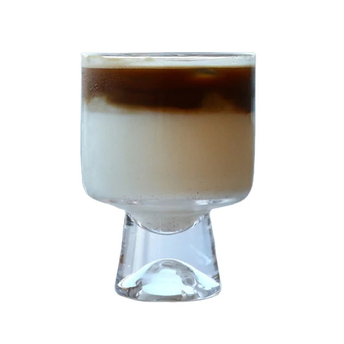 250ml Glass Coffee Latte Cup for Milk Tea Ice Cream Dessert Cup
