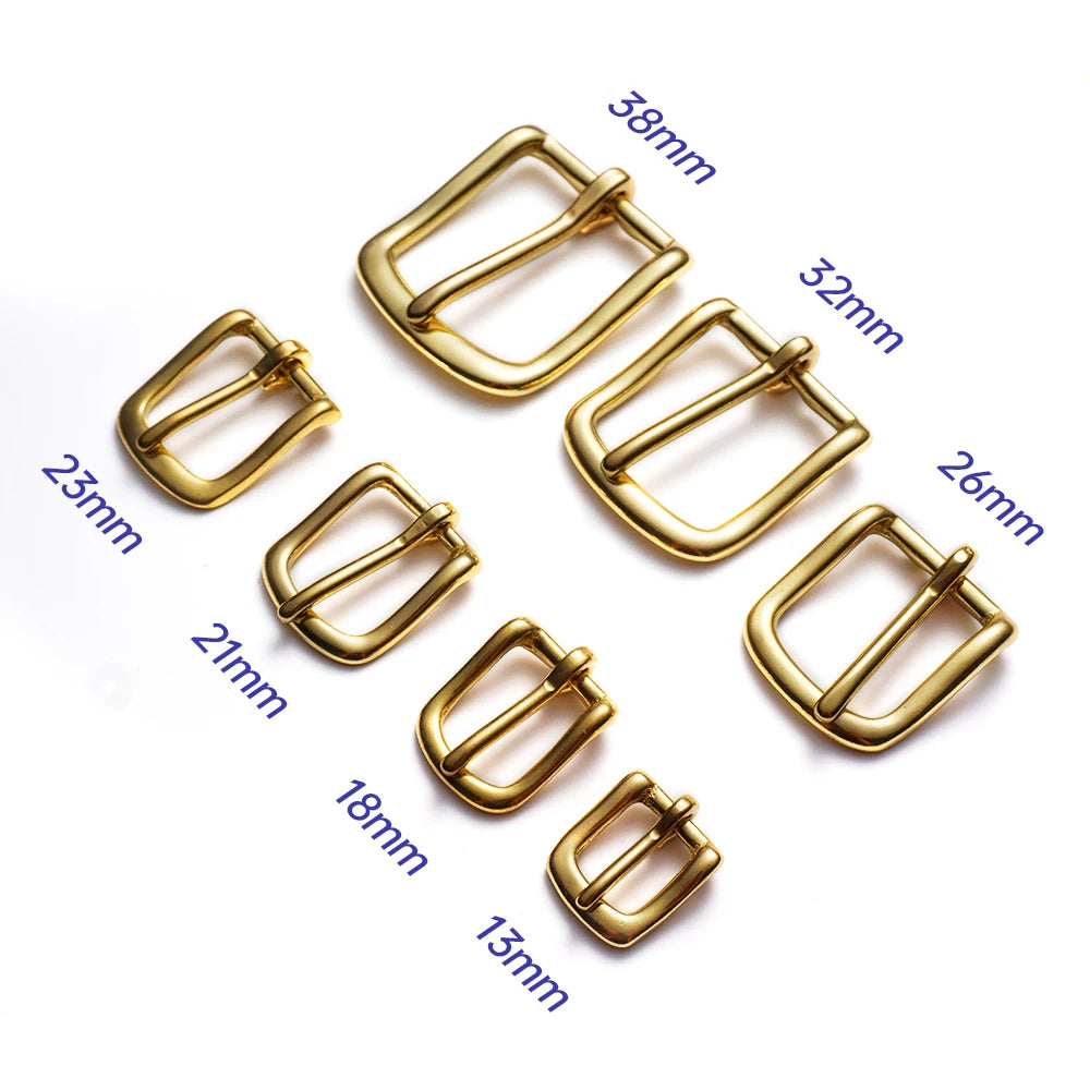 13/18/21/23/26/32/38mm Sizes Cleaned Costed Brass Pin Belt Buckle