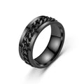 Stainless Steel Ring Multiple Sizes Crucifix Catholic Round Rings Ring Rotatable