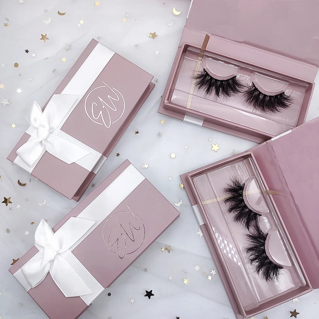 3d Faux Mink Strip Lashes Empty 5 Pack Eyelashes Sets  Wholesale Natural Packing 20 Pairs of Silk Eyelashes