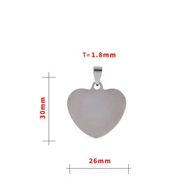 Stainless Steel Polished Customized Color Pet Brand Mirror Pendant Personalized Love Couple Tag Necklace Ad Logo Spot Wholesale