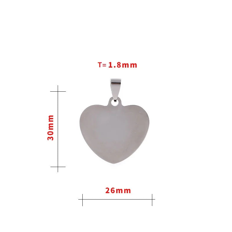 Stainless Steel Polished Customized Color Pet Brand Mirror Pendant Personalized Love Couple Tag Necklace Ad Logo Spot Wholesale