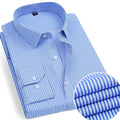 Spring and autumn new shirt men's non-ironing striped solid color long sleeve business casual shirt professional dress shirt