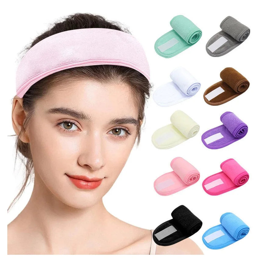 Jynbows Unisex Spa Facial Terry Cloth Headband Spandex/Nylon/Polyester Non-slip Stretch Towel Bath Sport Daily Wear Hair