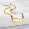 Ins Trendy French Darling Pendent Gold Stainless Steel Necklace with Words