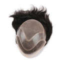 Mens Toupee Hair PU with French Lace Wigs for Men European Remy Human Hair Replacement Systems Hairpiece 10x8inch