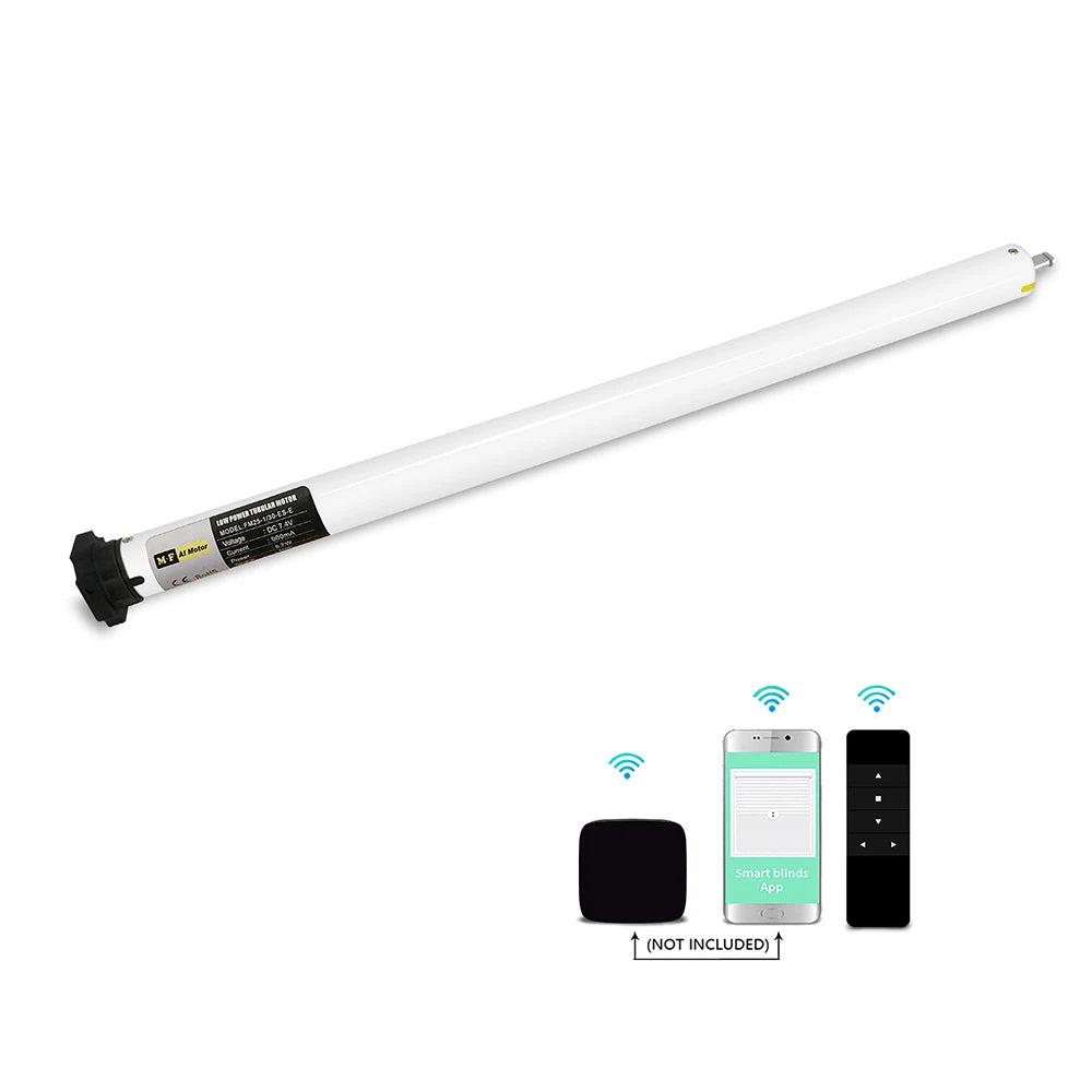 Durable Alexa WiFi Google APP Remote Control Diameter 25 mm Rechargeable Lithium Battery Tubular Blinds Motor