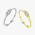 Radiant Clear CZ Pure 925 Sterling Silver Classic Finger Ring for Women Winter Christmas Gift Engagement Jewelry Anel