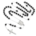 Stainless Steel Religious Jewelry Items Catholic Virgin Mary Chain Rosary 3.5mm 6mm Crystal Beads Rosary Women Men Necklaces
