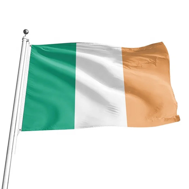 Promotional Product Factory Direct Supply Digital Printing 100%polyester Fabric Custom Flags Irish Flag