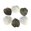 Factory Directly Sales Big Polished Samoa Leaf Design Shell Charms for Necklaces in Stock