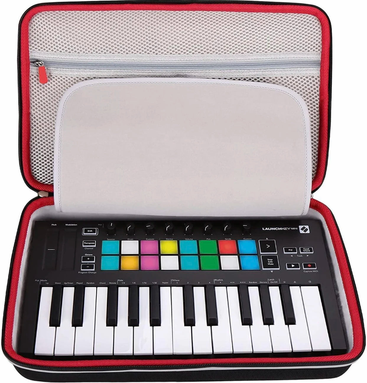 Custom Eva Hard Portable Keyboard Case Compatible for Novation Launchkey Mini MK3 25-Mini-Key MIDI Keyboard