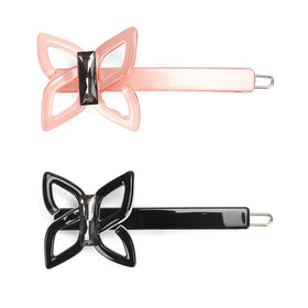 Classical Acrylic Bowknot Hair Pins Simple Acrylic Bow Girl Hair Pin Clip Crystal Bow Girls Hair Accessories