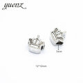 YuenZ Antique Silver Color Big Hole Crown Beads Spacers Beads Fit European Charm Jewelry Accessories DIY Findings R96