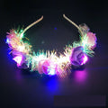 Shiny LED Colorful Plastic Wreath Flower Headband Perfect Party Gift Headband