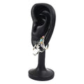 Ear Shape Jewelry Display Stand Human Ear Model Resin Black White Earring Display Holder