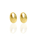 WMEA694 S925 Sterling Silver Chunky Hoop Earrings High Polished Fine Hoop Earings