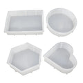 Early Riser Desk Decor Silicone Mold for Rectangle Square Hexagon Round Heart Bookend Study Decorations Moulds Crystal Crafts