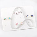 Cute Stainless Steel 18K Gold Plated Nickel-Free Lead-Free Wedding Party Gift Custom Stud Earrings Set with Eyelets Design