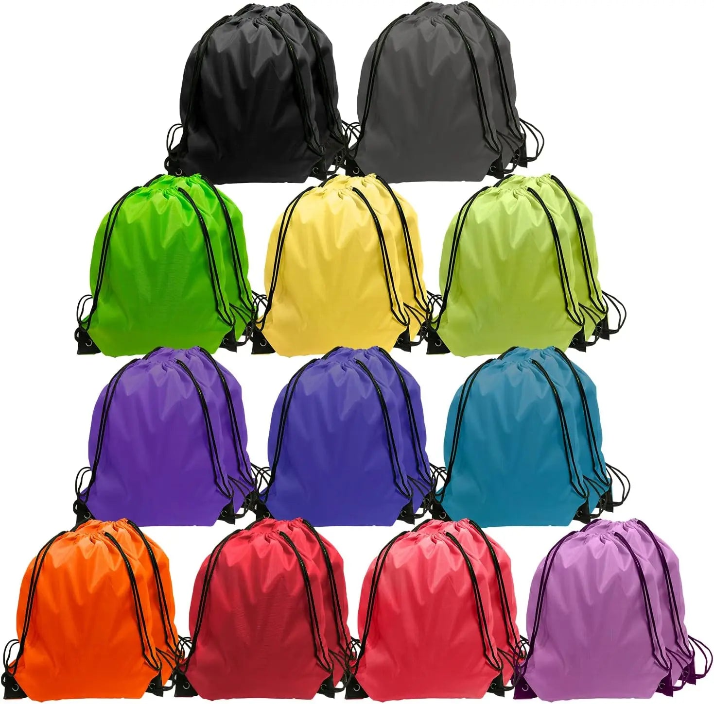 Wholesale Custom Polyester Unisex Sport Backpack Bag Reusable and Durable Drawstring Backpack Bag With Printed Logo