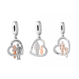Fit Original Pan Charms Bracelet 925 Sterling Silver My Grandad My Hero Bead for Women Jewelry Making