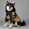 Factory Manufacturer Wholesale Luxury Modern Waterproof Eco-Friendly Polyester Print Gold Color Classic Dog Raincoat Large Pet