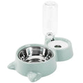 New Arrival Double Automatic Food Bowl Cat and Dog Automatic Pet Feeder Dog and Cat Bowl Plastic With Bottle Automatic