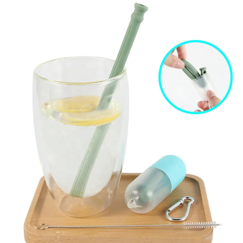 Shenzhen Manufacturer Provide Free Sample Eco Friendly Cold Hot Drinking Straw Silicone Biodegradable Reusable Straws