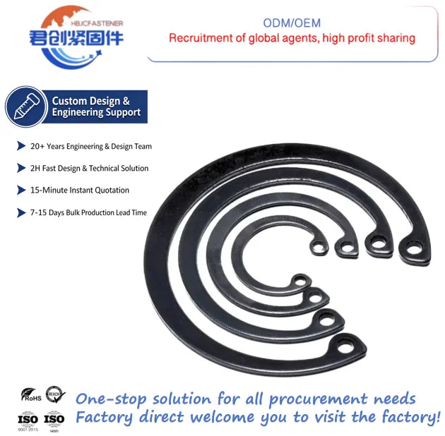 GB 893 Carbon Steel Split Circlip Ring Washer 65MN Zinc Finish DIN Standard Internal Circlip Snap Bore Retaining Rings