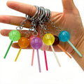Cute Glow in Dark Luminous Charm Acrylic Candy Lollipop Keychain Accessories for Key Bag