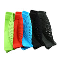 4-Color Kitchen Helper Silicone Pot Edge Drain Basket Colanders & Strainers in Black Blue Red Green