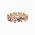 Laodun Latest Fashion Popular INS Style S925 Ring Cute Flower Design Anniversary CZ Diamond Sterling Silver Rings Vermeil