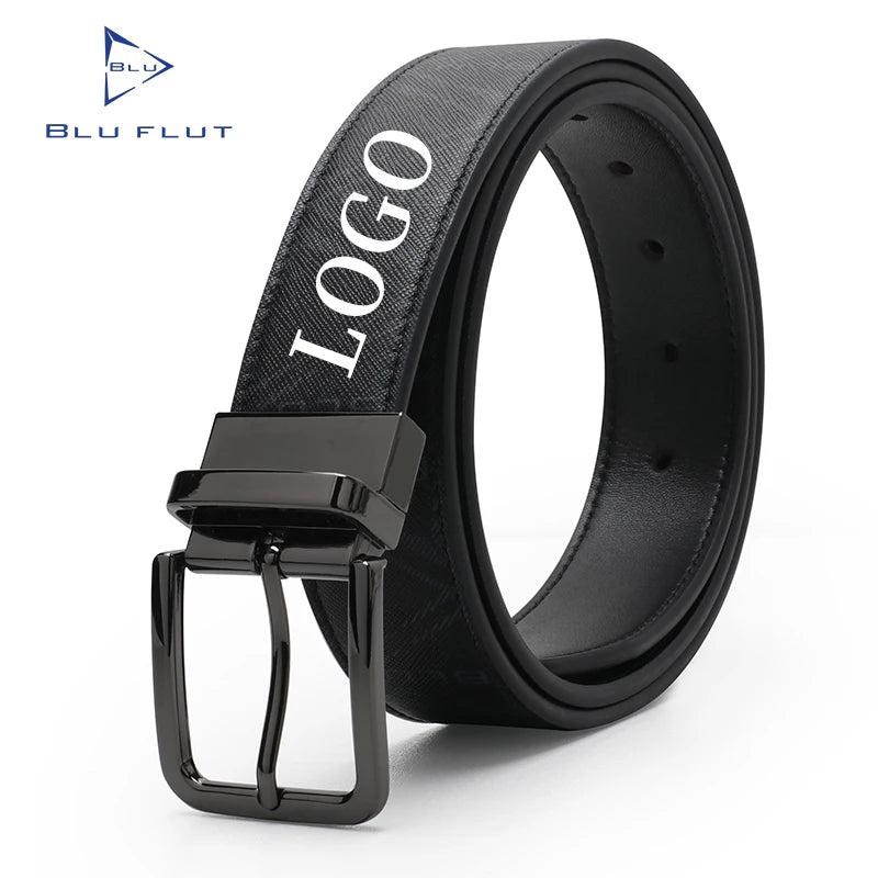 Wholesale Adjustable Reversible Pin Buckle Belt Fashion Lxurury Business Men Leather Belts
