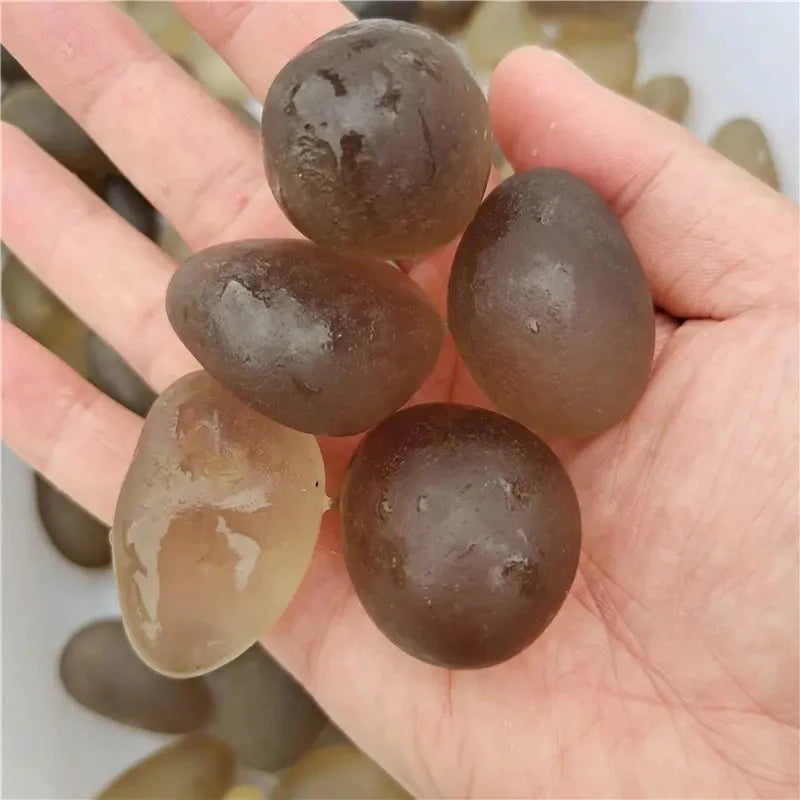 Natural Raw Rough Smoky Quartz Crystal Palm Stones for Healing Traditional Crystal Crafts Product