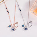 Dainty Rhinestone Latest Designs Rose Gold Plated Chain Fashion Women Silver Necklace Jewelry