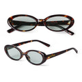 Men Brand Designer Retro Fashion Green Narrow Sun Glasses Lentes De Sol Mujer Vintage Tortoiseshell Sunglasses Oval Women 2025