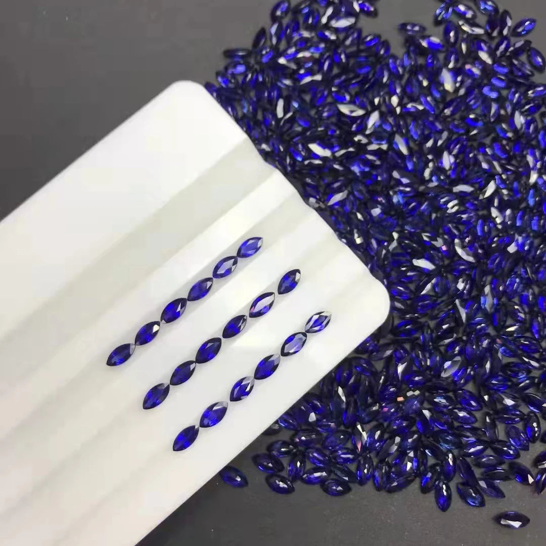 Marquise Shape 3x1.5mm ~ 7x3.5mm Good Quality Real Faceted Fine Jewelry Birthstones Gemstone Price  Natural Blue Sapphire