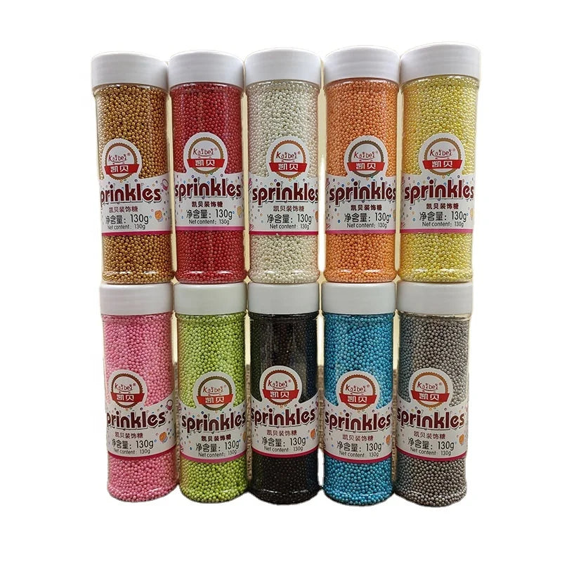 Cake Decoration Sprinkles Sugar Pearls & Beads Solid for in Bottles for Bakery Ingredients Kaibei