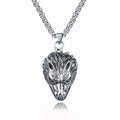 Wholesale Personalize Men Hip Hop Jewelry Punk Wolf Head Pendant  Stainless Steel Necklace Male Clavicle Titanium Steel Necklace