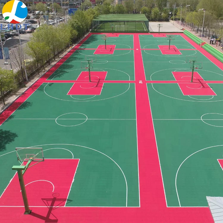 Outside Basketball Floor Suspended Plastic Flooring for Basketball Tennis Sports Floor