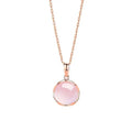 Valentine's Day Luxury 925 Sterling Silver Pink Crystal Choker Pendant Necklace Long Chain Necklaces for Women