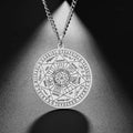 7 Archangels Sigil Pendant Necklaces for Men Archangels Pentacle Magic Amulet Protection Talisman Necklace Stainless Steel