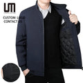 2025 New Autumn Winter Men's Loose Fit Plus Size Jacket Thick Warm Business Casual Coat Fashion Outerwear Wholesale