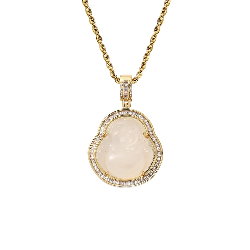 CN318 Bling Bling Brass Zircon Pendants Iced Out Hip Hop Necklace MegaBDM