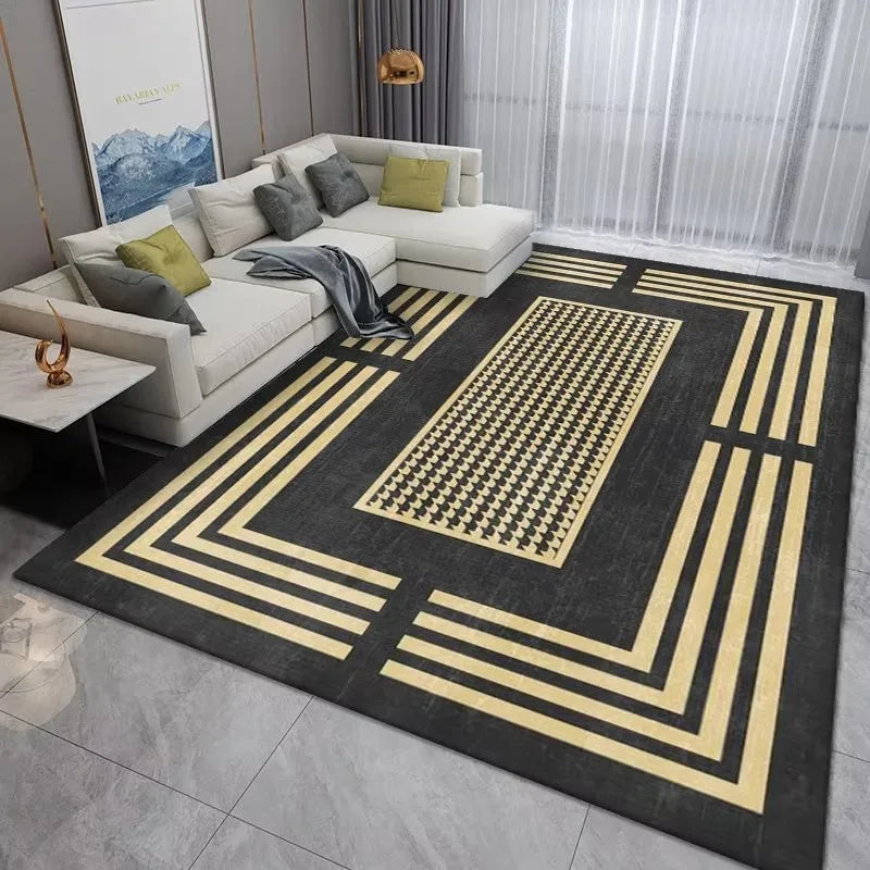 Luxury 3D Printed Floor Mat Factory Direct Sale Modern Geometry Carpet with Vision Technology for Home Use for Living Room