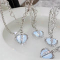 Kpop Vintage Goth Y2K Heart Pendant Choker Clavicle Chain Necklace for Women Girl EMO Punk Grunge Collares Aesthetic Jewelry