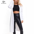 Autumn Winter Simple Loose Twist Maxi Sweater Cardigan Coat for Women Casual Style with Front Logo Custom Manufacturer