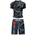 Boxing MMA Compression T Shirts+Pant Men High-elasticity BJJ Rashguard Jiu Shorts Rash Guard Tracksuit Kickboxing Jerseys Suit