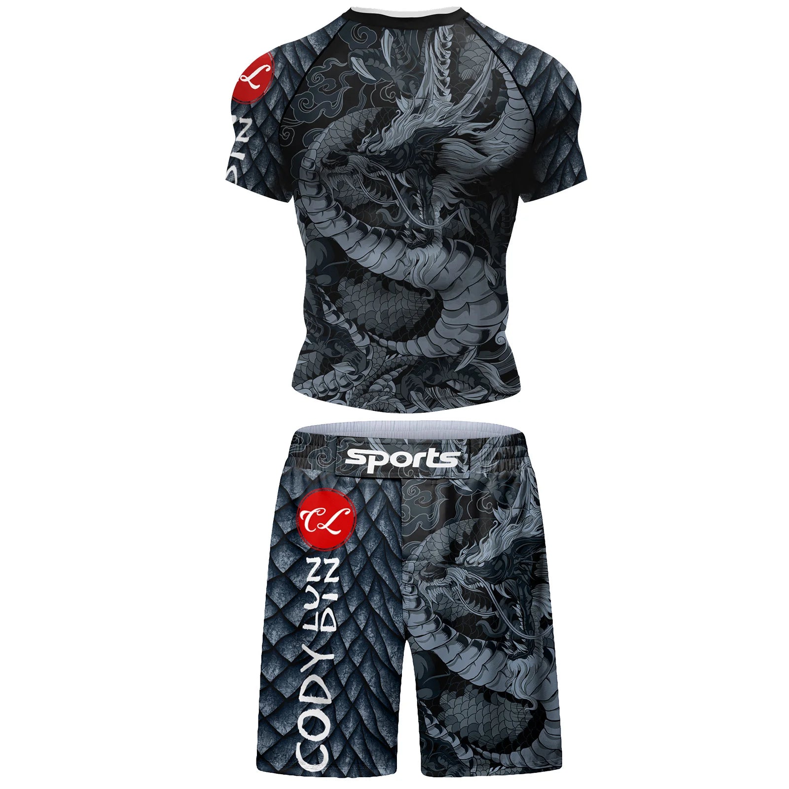 Boxing MMA Compression T Shirts+Pant Men High-elasticity BJJ Rashguard Jiu Shorts Rash Guard Tracksuit Kickboxing Jerseys Suit